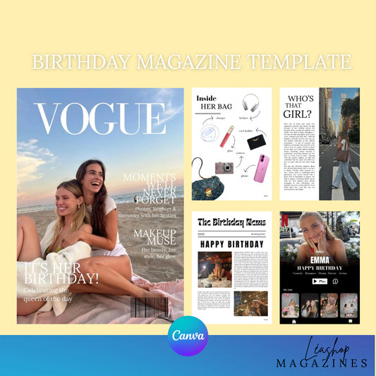 Lot de 2 Templates Magazines Canva – Meilleure Amie & Couple