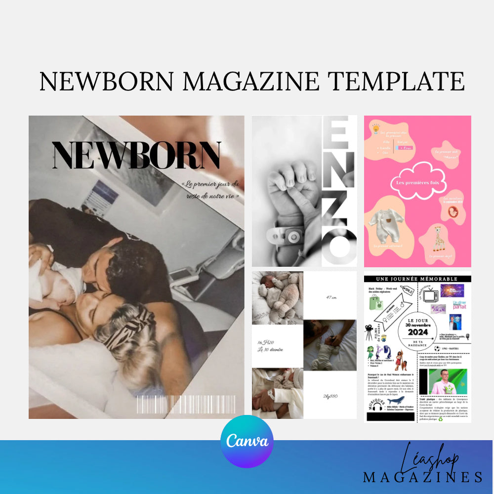 Template NEWBORN édition - 20 pages