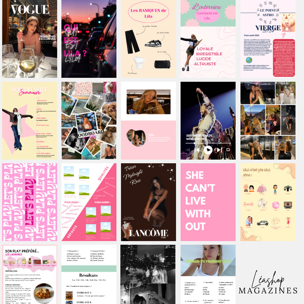 Template Meilleure amie + 40 pages