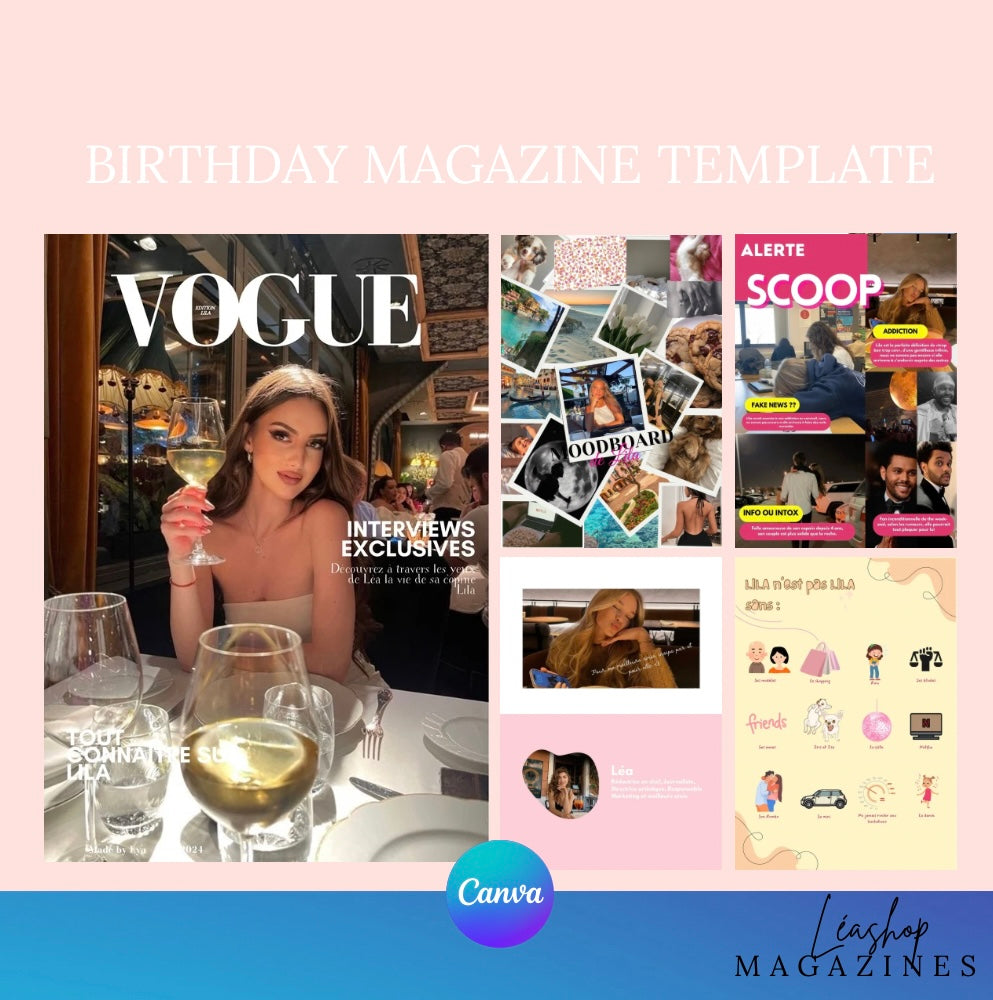 Template Meilleure amie + 40 pages