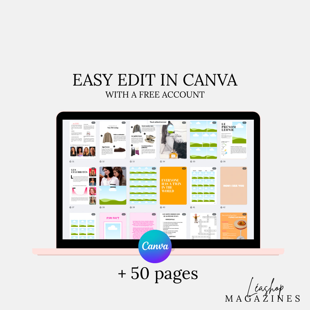 Lot de 2 Templates Magazines Canva – Meilleure Amie & MOM