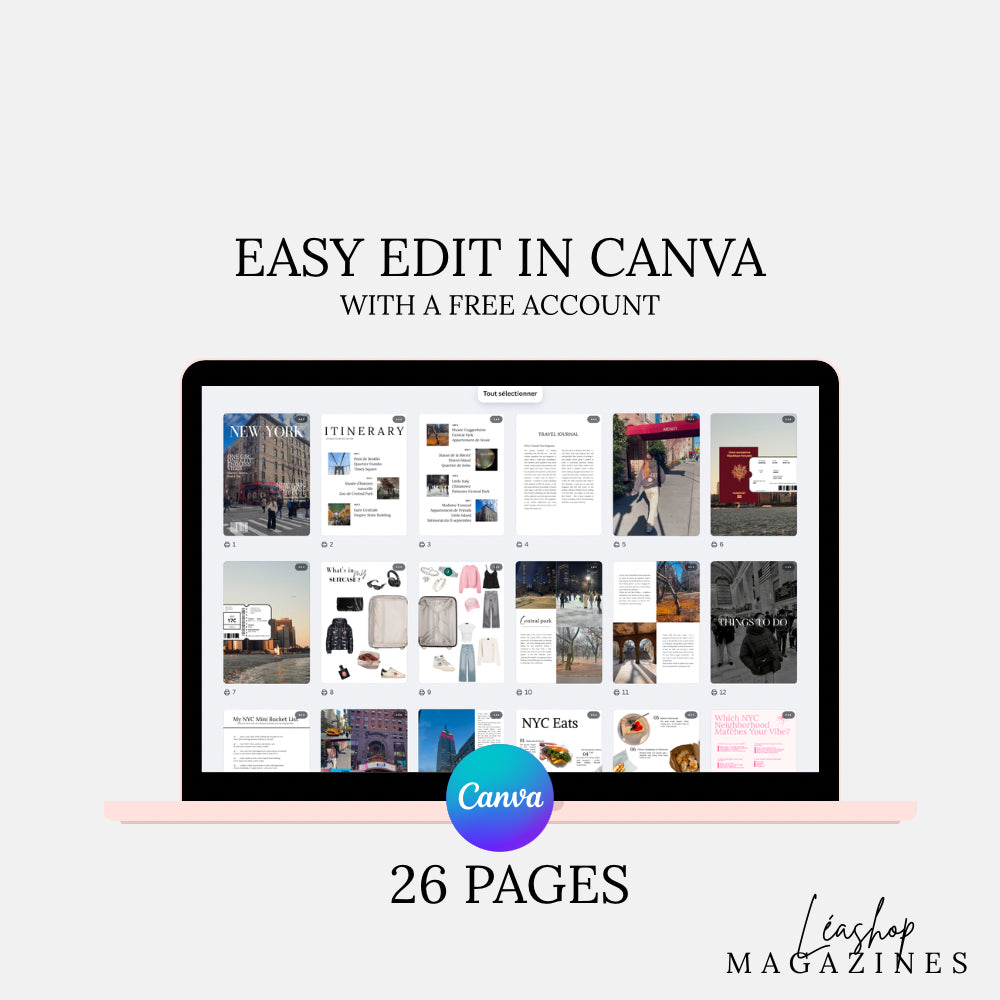 Template TRAVEL édition - 26 pages
